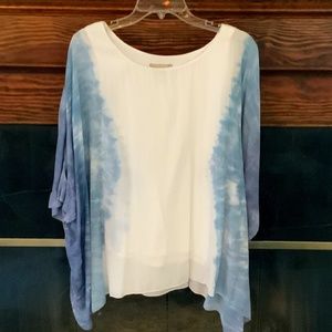 Blue and white Top